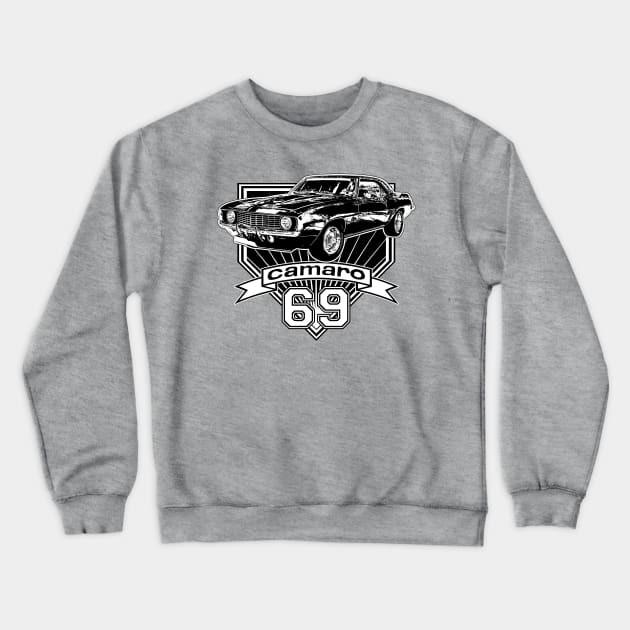 1969 Camaro Crewneck Sweatshirt by CoolCarVideos